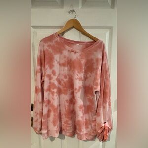 Pink Tie-Dye Long Sleeve Shirt